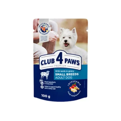 CLUB4PAWS HRANA UMEDA CAINI ADULTI MIEL IN SOS PLIC 100GR