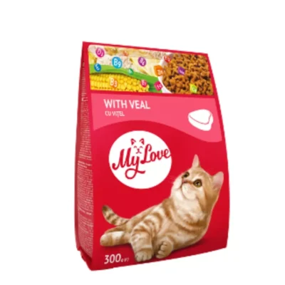 MY LOVE HRANA USCATA PISICI ADULTE VITEL 300GR