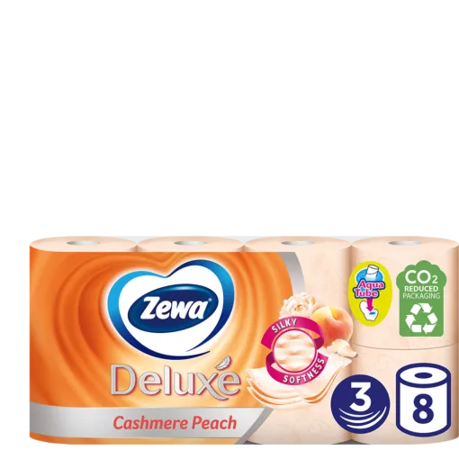 Zewa hartie igienica deluxe piersica 3str 8 role