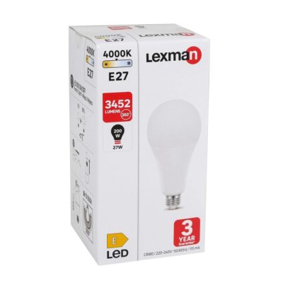Bec LED Lexman, E27, A80, 27 W