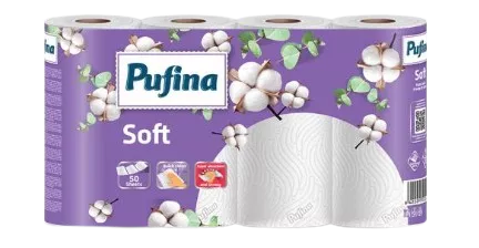 Pufina soft prosop bucatarie hartie 2str 4 role