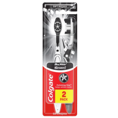 Colgate Periuta Dinti Max White Charcoal Soft 2buc/set