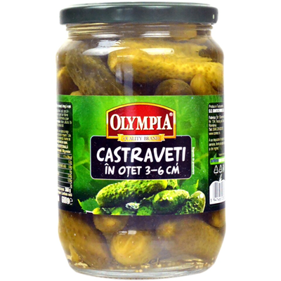 OLYMPIA Castraveti in Otet Calibru 3-6 cm 680 g